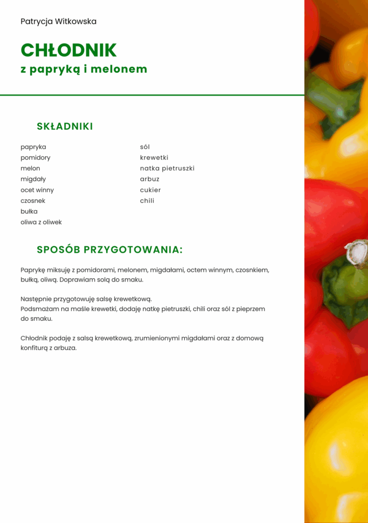 Chłodnik z papryką i melonem